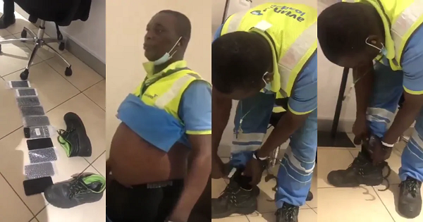 airport staff caught