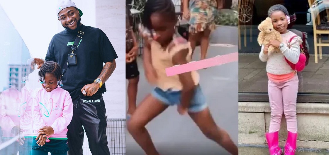 “Michael Jackson no do pass this one” – Reactions as Davido’s daughter, Imade scatters the floor at a party (Video)