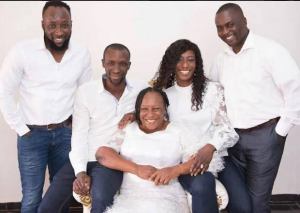 Patience Ozokwor and some of her children. 