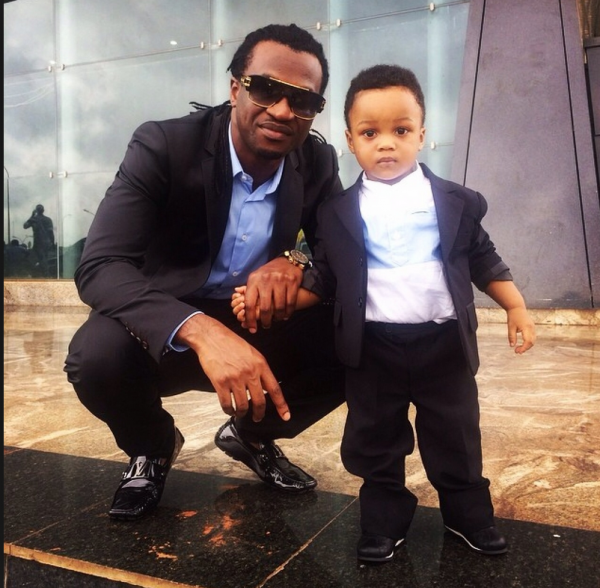Nigerian celebrities with their son