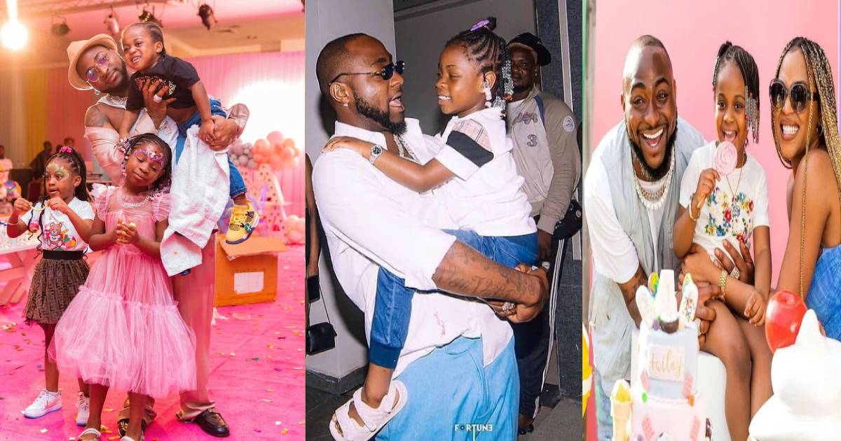 Checkout Photos Of Davido Spending Quality Time With His Kids And Giving Us Good Fatherhood Goals