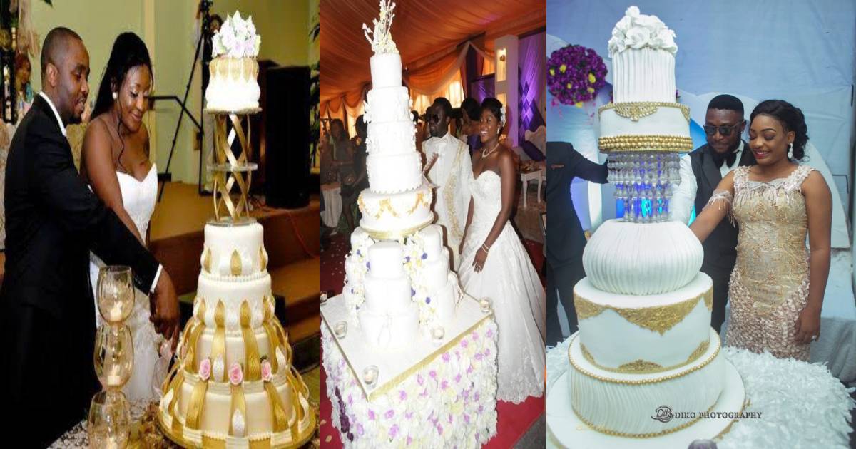 See 12 Extravagant Nigerian Celebrity Wedding Cakes, Some Still Got Divorced!