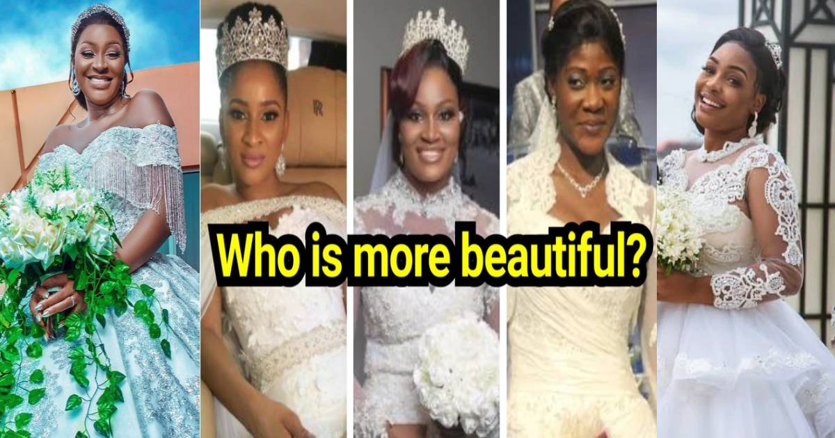 See Photos of 12 Nollywood Actresses On Their Wedding Day, Who is most Beautiful?