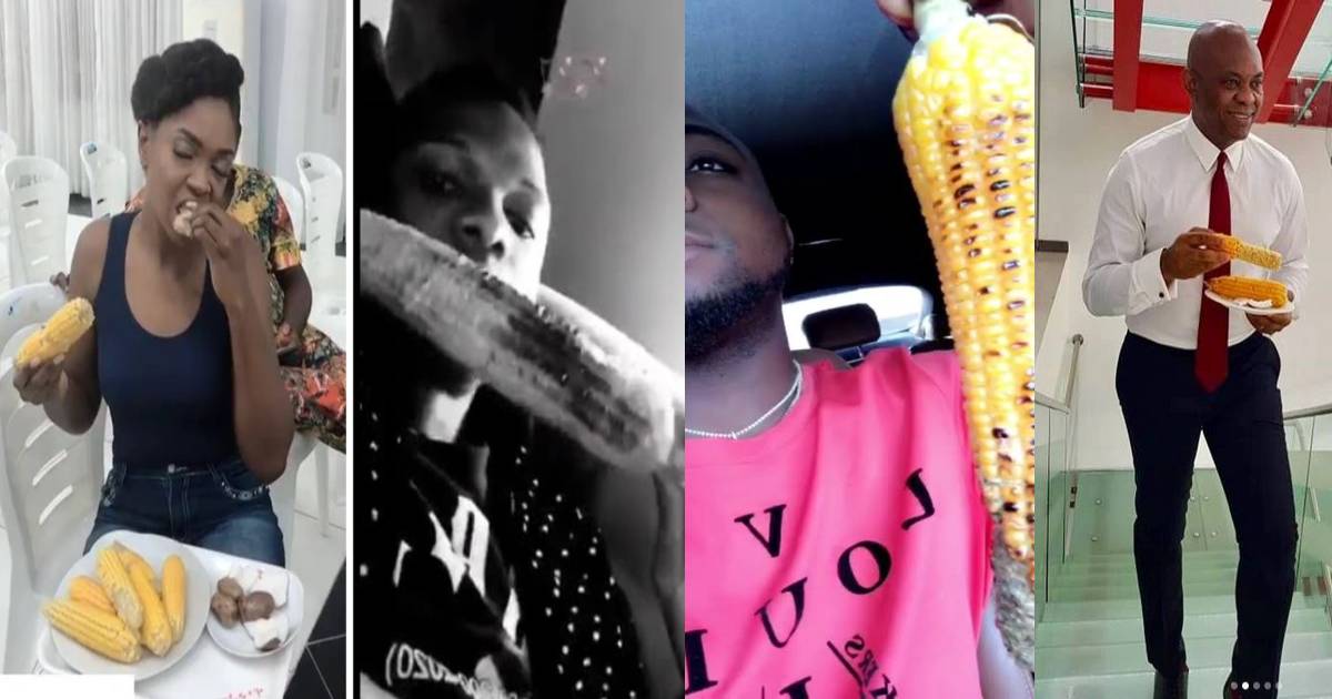 Eating Corn is Not Poverty, See 10 Famous Nigerians Who Enjoy Eating Corn (Photos)