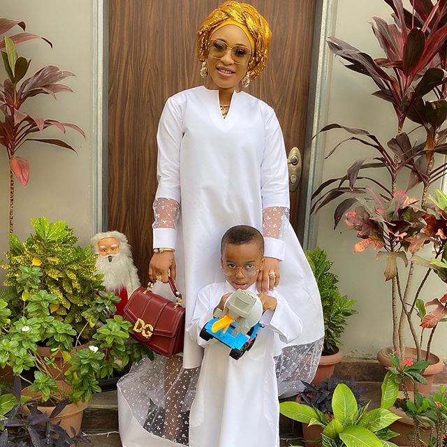 Video: What Tonto Dikeh's son did to her picture