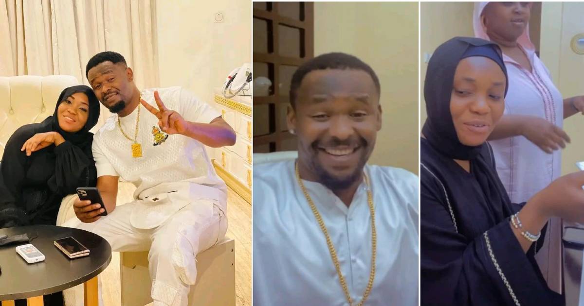 Fans React As Zubby Michael And Atiku's Daughter Were Seen Having A Good Time At His House