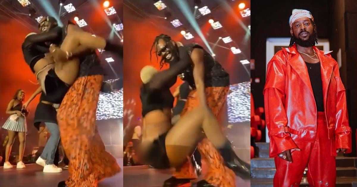 Watch Moment A Dancer Fell Down While Trying To Jump On Adekunle Gold’s Body (Video)