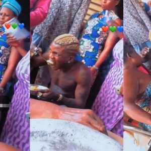 Fame don enter your head - Nigerians React as Portable Order elderly woman to fan him while eating at a local restaurant (Video)