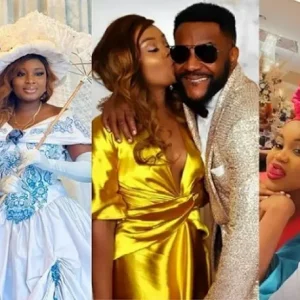 Checkout Loved Up Pictures of Popular Nigerian Celebrities With Their Wives In Another Country