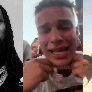 Oluwaburna - White Man Cries Passionately As Burna Boy Performs At An Event in Oslo, Norway (VIDEO)