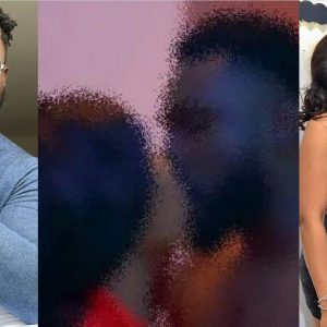 Pere don forget say na movie - Reaction as Pere and Ebube Nwagbo kiss passionately in movie (Video)
