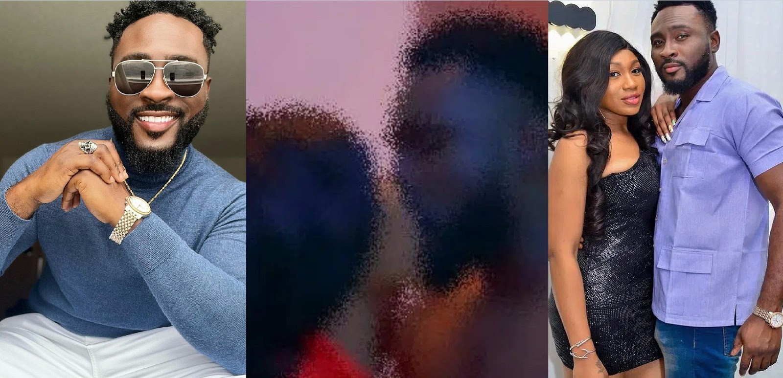 Pere don forget say na movie - Reaction as Pere and Ebube Nwagbo kiss passionately in movie (Video)