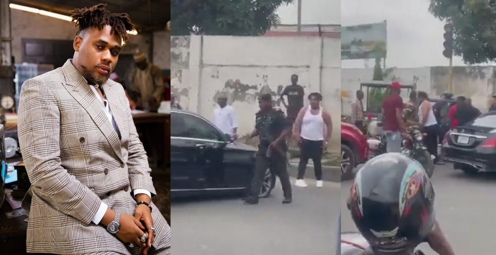 Moment Singer Buju ‘BNXN’ Spit on police Officer for Slapping him and Tearing his Cloth in Ikeja (Video)