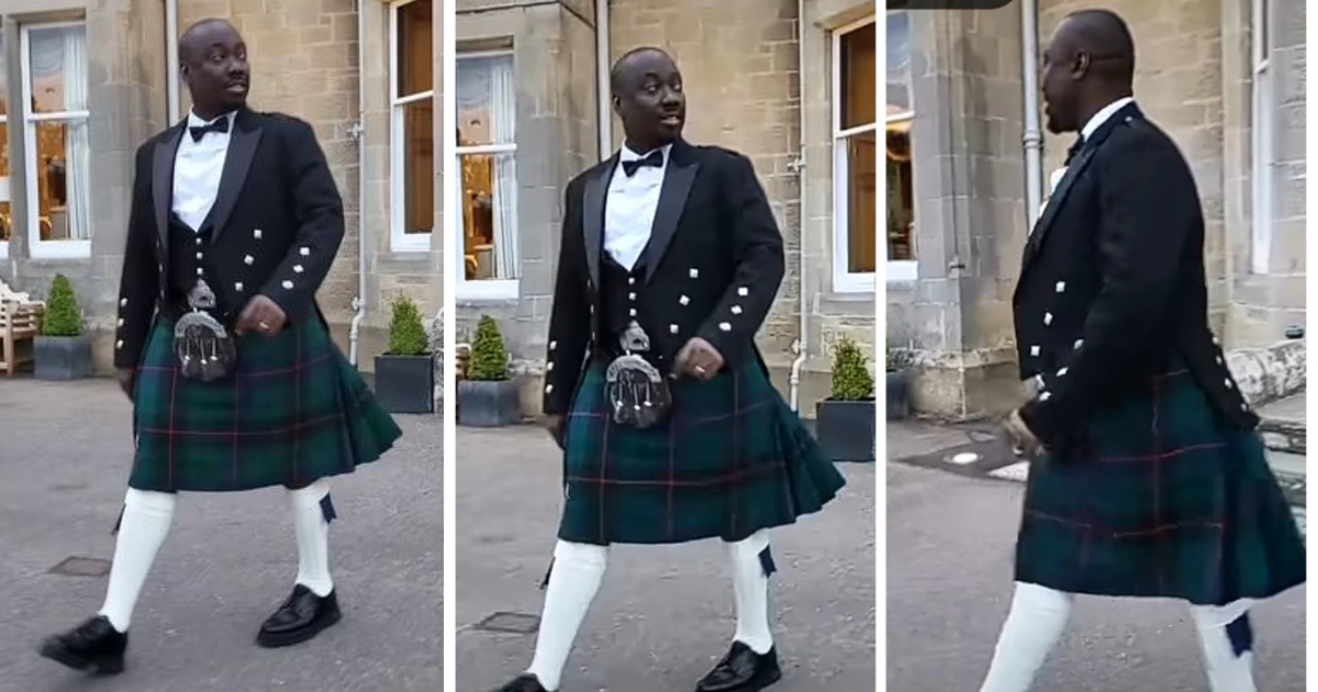 Video Of Obi Cubana Wearing Skirt And Shirt To Attend An Event In Scotland Surfaces Online